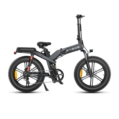 ENGWE X20 Ebike 20 * 4,0 hüvelykes gumiabroncs 750 W-os integrált kerékmotor teljes felfüggesztésű, összecsukható elektromos kerékpár 14,4 Ah és 7,8 Ah kettős akkumulátoros kettős hidraulikus tárcsafék - Fekete
