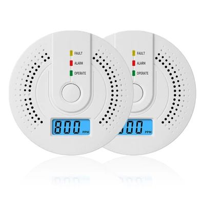 Elemes szén-dioxid-riasztó érzékelő LCD digitális kijelzővel (2 db)