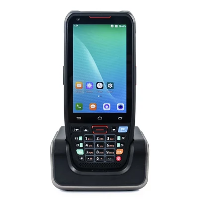 Kézi POS Android 10.0 PDA-terminál töltőaljzattal 1D/2D/QR vonalkódolvasó 3GB+32GB 800W HD hátsó kamera