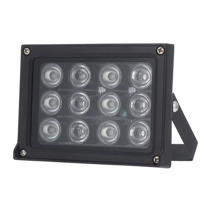 Infravörös 12 db LED megvilágító éjjellátó széles látószögű, nagy hatótávolságú kültéri vízálló CCTV biztonsági kamerához - Fekete