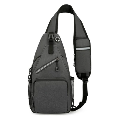 Sling Bag Crossbody Fanny Packs válltáska túrázáshoz - Sötét szürke