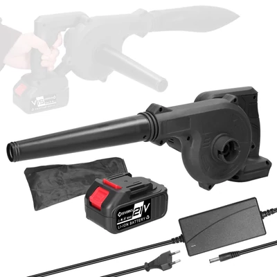 Geevorks nagy teljesítményű motoros kézi lítium akkumulátoros erős széllégfúvó fokozatmentes sebességváltó poreltávolító ventilátor - 1 akkumulátor