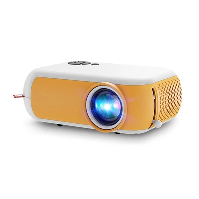 TransJee A10 Mini LCD LED projektor 1080P házimozi HD IN AV USB TF kártyanyílással, 3,5 mm-es audio kimeneti távirányítóval