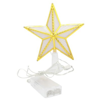 Karácsonyfa csúcs világító csillag USB és elemes LED