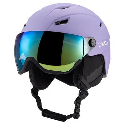 Integrált férfi és női sí/snowboard sisak eltávolítható védőszemüveggel - Lila