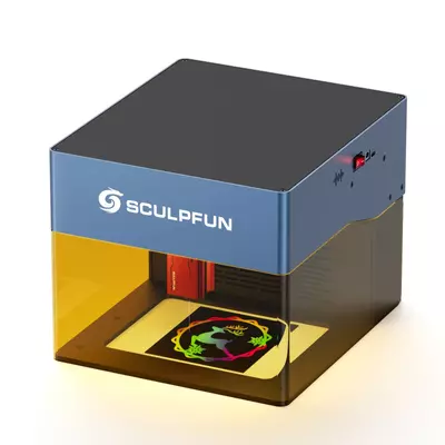 Sculpfun iCube Pro Max 10 W-os lézergravírozó füstszűrővel