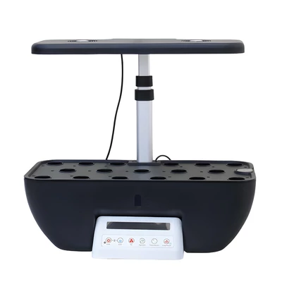 Hidroponikus termesztőrendszer készlet 17 hüvelyes, teljes spektrumú növénytermesztési fény, beépített ventilátor, állítható magasságú, 2 üzemmódú LCD kijelzős növénycsírázó készlet