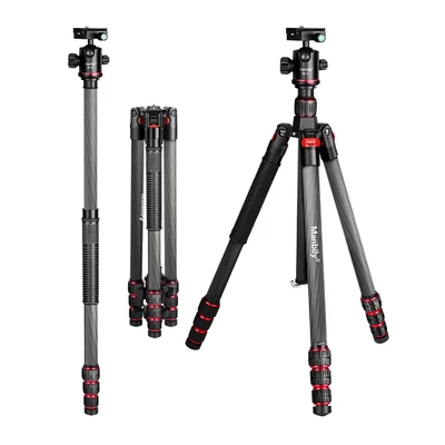 Manbily MC-284 68,1 hüvelykes, összecsukható kameraállvány gömbfejjel, szénszálas