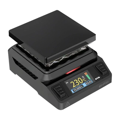 Állandó hőmérséklet, 50 x 50 mm-re megnövelt fűtési terület, 160 x 80-as LCD kijelző, szegmentált fűtési kialakítás firmware-frissítési funkcióval - BS50