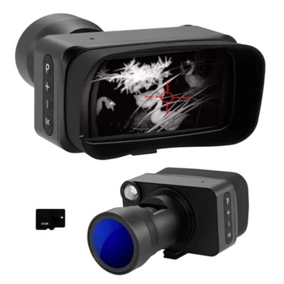 Infravörös éjjellátó távcső 3 hüvelykes kijelző 4K érzékelő 5X digitális optikai zoom 2000 mAh akkumulátor 800 millió látótáv -  32GB memóriakártyával