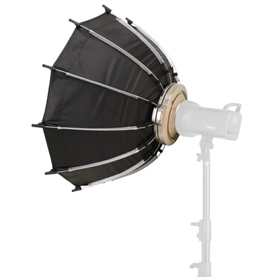 Gyorsan kioldható parabolikus összecsukható Softbox Bowen Mount méhsejt ráccsal - 60 cm