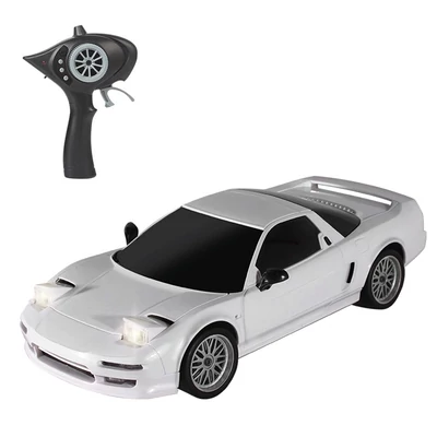 1/18 ESP 2,4 GHz-es távirányítós versenyautó fényszóróval - Fehér, 1 akkumulátor