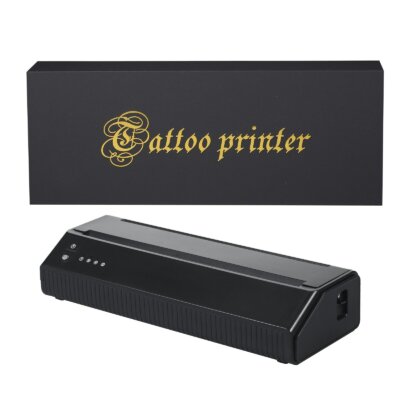 Bestauty hordozható vezeték nélküli BT+USB hőnyomtató tetováló transzfer nyomtató 203 dpi tetoválógép készlet A4-es transzferpapírral