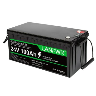 LANPWR 24V 100Ah Lifepo4 lítium akkumulátor csomag tartalék tápellátás