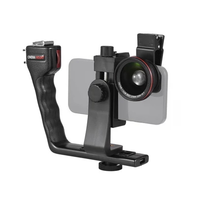 Mobiltelefon L-konzol tartó Video Rig kézi stabilizátor készlet