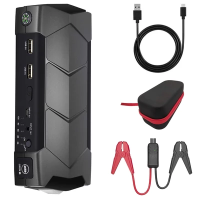 1500A Peaks 10000mAh autós indítómotor - Fekete