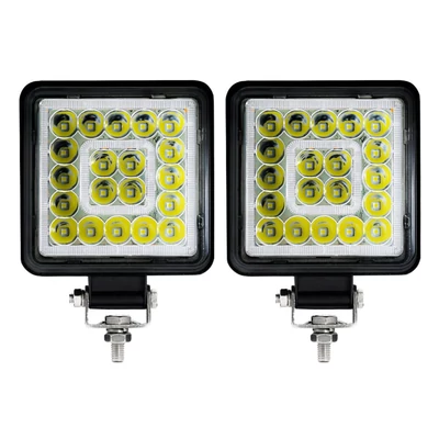 4 hüvelykes LED munkalámpa rudak 160W 16000lm vízálló (2 db) - Szögletes