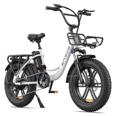 ENGWE L20 20x4,0 hüvelykes zsírabroncs 250 W városi/hegyi elektromos kerékpár első felfüggesztés 140 km hatótáv - Fehér