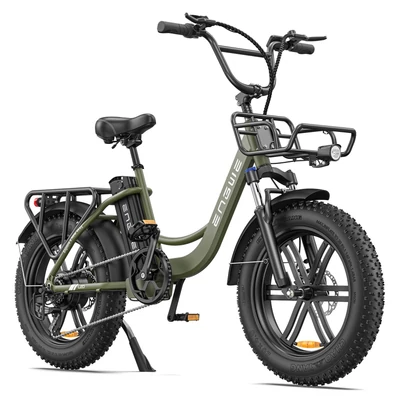 ENGWE L20 20x4,0 hüvelykes zsírabroncs 250 W városi/hegyi elektromos kerékpár első felfüggesztés 140 km hatótáv - Zöld