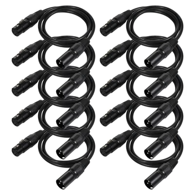 1 m-es DMX512 jelkábel Canon kábel/mikrofonkábel XLR kábel (10 db)