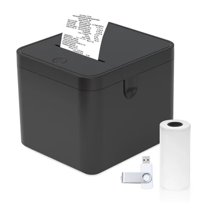 58 mm-es POS nyugta nyomtató USB+BT asztali csatlakozás - Fekete
