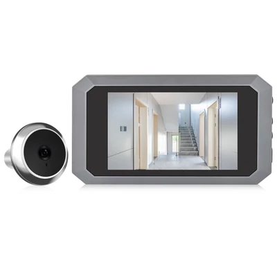 3,5 hüvelykes kukucskáló kamera lakásajtóhoz, 2 MP LCD - Szürke