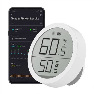 QingPing CGDK2 intelligens beltéri hőmérséklet és páratartalom monitor LCD kijelző érzékelő
