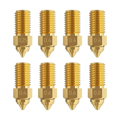 Creality nagysebességű sárgaréz fúvókakészlet 8 db (1*0.25mm+4*0.4mm+2*0.6mm+1*0.8mm) Ender-3 V3 SE / Ender -5 S1 / Ender- 7 készülékekhez