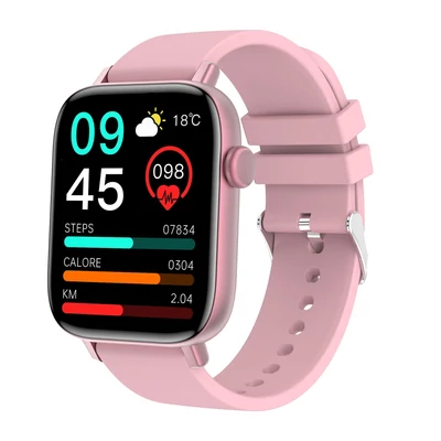 T49 1,90 hüvelykes, 240 x 286 képpontos, teljes képernyős érintőképernyős okosóra állapotfigyelő óra - Pink