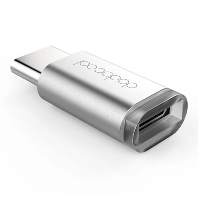 dodocool Mini USB-C-ből Micro USB-adapter átalakító - Ezüst