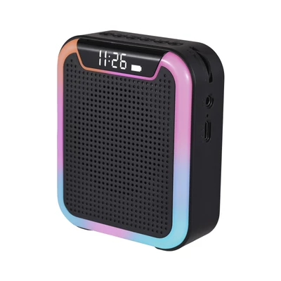 M9 Hangerősítő hordozható megafon PA rendszer vezetékes fejre szerelt mikrofonnal - Fekete