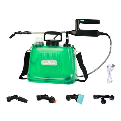 Váll típusú elektromos kerti öntöző, kerti öntöző berendezés - Zöld, 8L