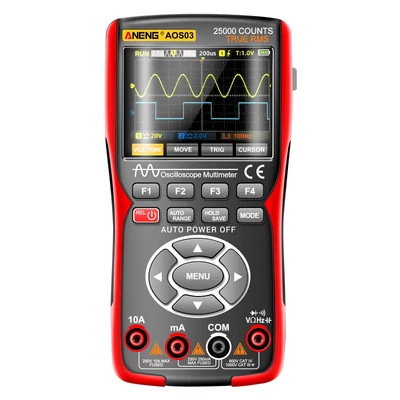 3 az 1-ben kézi oszcilloszkópos multiméteres jelgenerátor, kétcsatornás 50 MHz sávszélesség