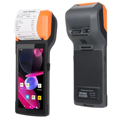 Kézi Android 13.0 POS nyugtanyomtató PDA terminál (NFC és 2D szkennermotor verzió)