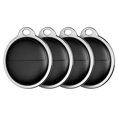 Bluetooth nyomkövető gombok, kereső és elemkövető címkék, teljes globális lefedettségű telefonkereső, iOS kompatibilis - Fekete,4 db