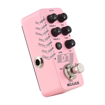 MOOER D7 késleltetett gitár késleltető pedál elektromos gitár effektus pedál 6 késleltetett effektus True Bypass fémhéj
