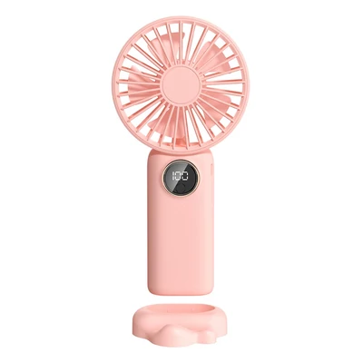 Hordozható mini kézi elektromos ventilátor, támogatja az 5 állítható szélsebességet - Pink