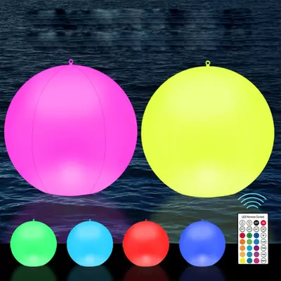 Napelemes úszó labda, medence lámpa, RGBW színváltó medence úszólámpa - 2 db