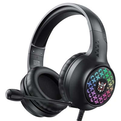X7 Pro Gaming Headset, kiváló minőségű hangzás zajszűrővel, mikrofonnal és LED világítással