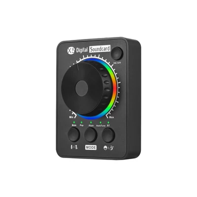 X5 Professional Live Streaming külső hangkártya PC-hez, telefonokhoz és laptopokhoz