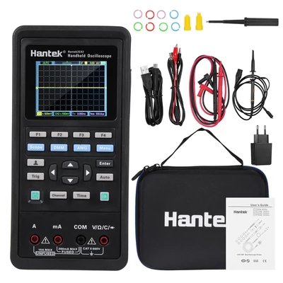 Hantek 2 az 1-ben kézi digitális oszcilloszkóp + multiméter, kétcsatornás USB távmérő