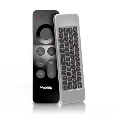 W3 2.4G Air Mouse, Vezeték nélküli billentyűzet, Hangvezérlés, IR tanulás, Távirányító