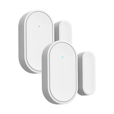 Mini ajtó/ablak riasztó, otthoni biztonsági 433Mhz vezeték nélküli mágneses érzékelő lopásgátló riasztó hanggal - 2 db