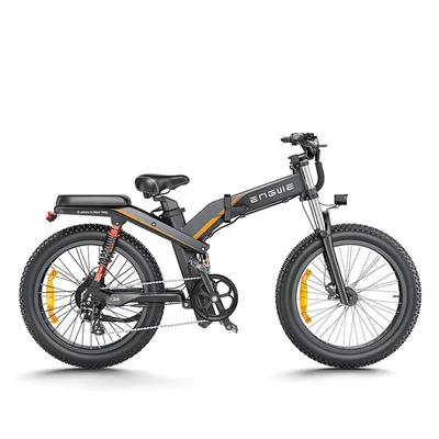 ENGWE X24 Összecsukható terepjáró elektromos kerékpár 1000 W-os motorral - Fekete