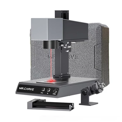 MR. CARVE M1 Pro lézergravírozó, asztali jelölés, gravírozás RT5 forgóhengerrel és RF2 gyűrűs rögzítővel