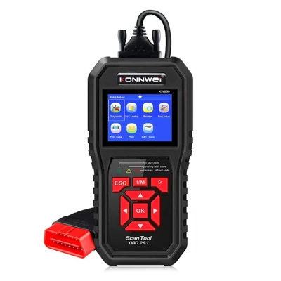 KONNWEI KW850 OBDII szkenner automatikus kódolvasó diagnosztikai ellenőrzése - Fekete