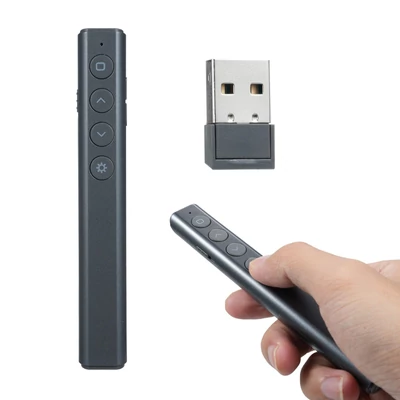 2.4G vezeték nélküli távbemutató kattintó PPT-hez - Fekete