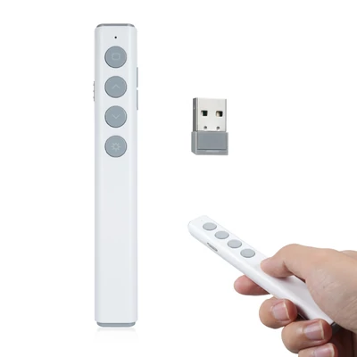 2.4G vezeték nélküli távbemutató kattintó PPT-hez - Fehér