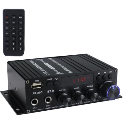 Mini audio teljesítményerősítő, 2CH 40W+40W autós otthoni használatra