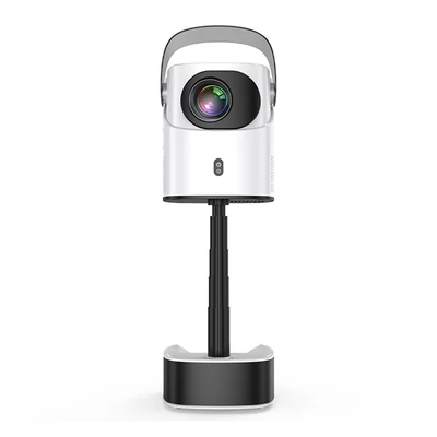 Hordozható TS-2 projektor, 1080P házimozi, Android 9.0 visszahúzható rúddal